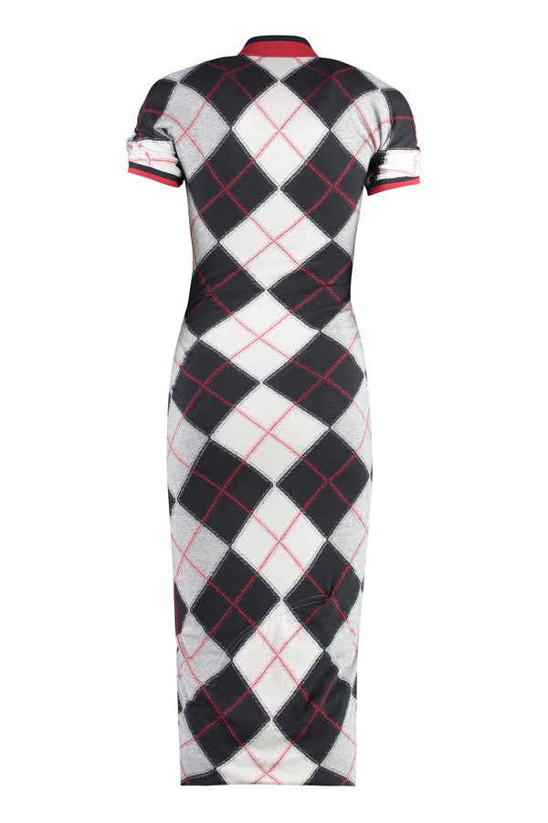 Argyle cotton blend dress-1